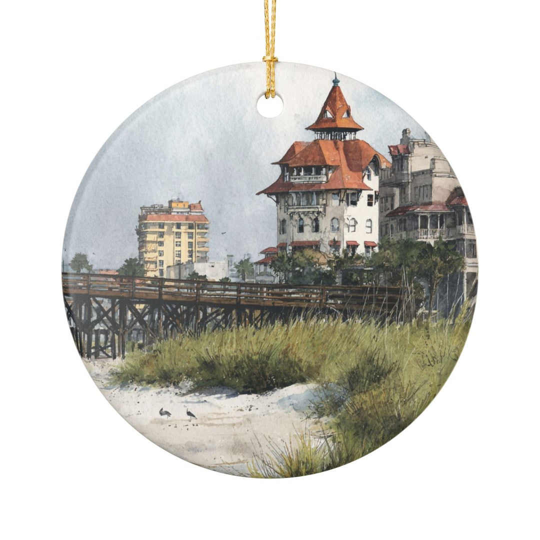 Galveston Texas USA Ornament: Unique Galveston Souvenir, Galveston Texas Xmas Decor, and Authentic Galveston Gift