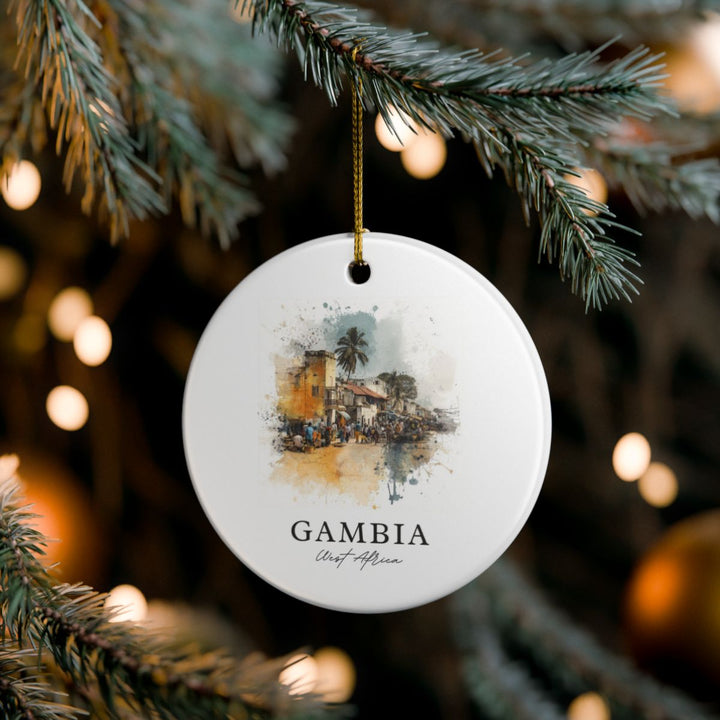 Gambia West Africa Ornament: Unique Gambia West Africa Souvenir, Gambia West Africa Xmas Decor, and Authentic Gambia West Africa Gift