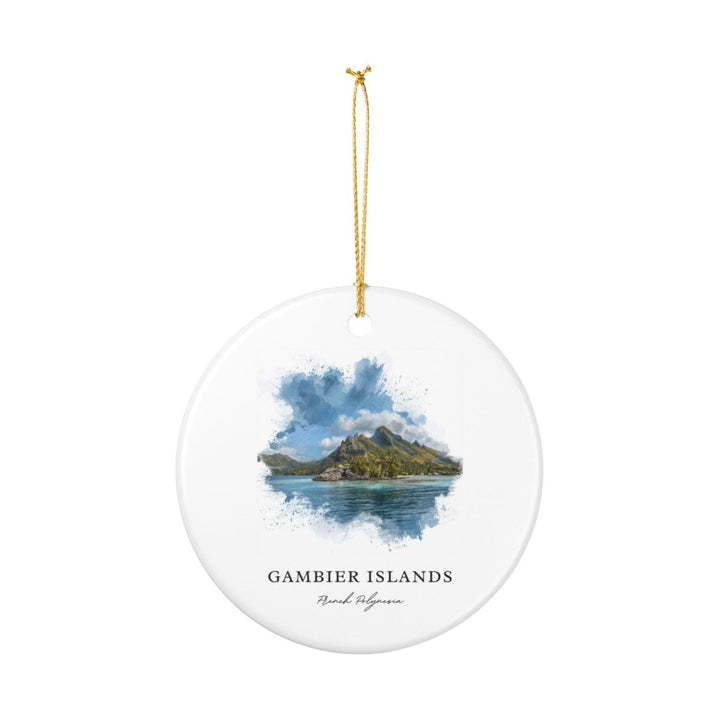 Gambier Islands French Polynesia Ornament: Unique Gambier Islands French Polynesia Souvenir, Gambier Islands French Polynesia Xmas Decor, and Authentic Gambier Islands French Polynesia Gift