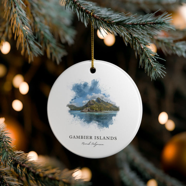 Gambier Islands French Polynesia Ornament: Unique Gambier Islands French Polynesia Souvenir, Gambier Islands French Polynesia Xmas Decor, and Authentic Gambier Islands French Polynesia Gift
