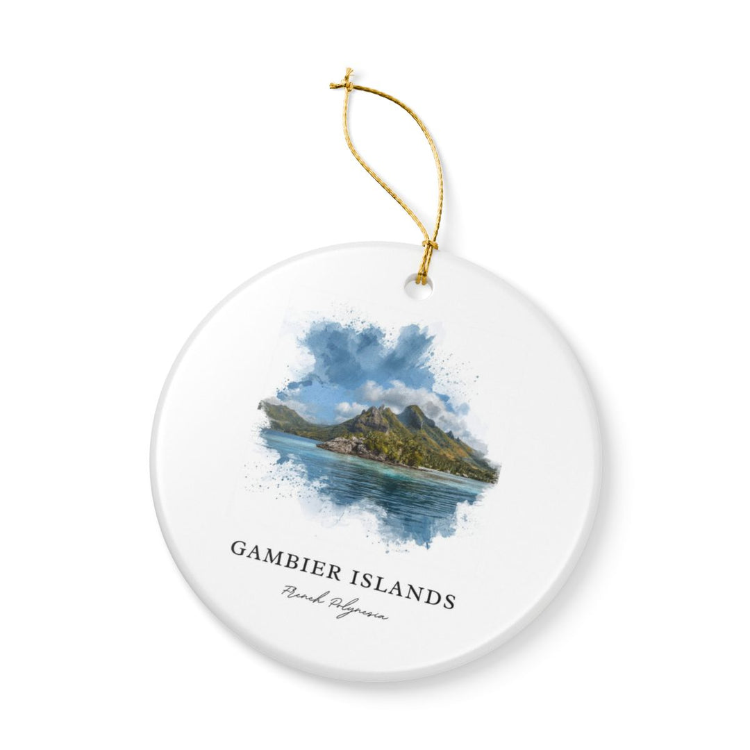 Gambier Islands French Polynesia Ornament: Unique Gambier Islands French Polynesia Souvenir, Gambier Islands French Polynesia Xmas Decor, and Authentic Gambier Islands French Polynesia Gift