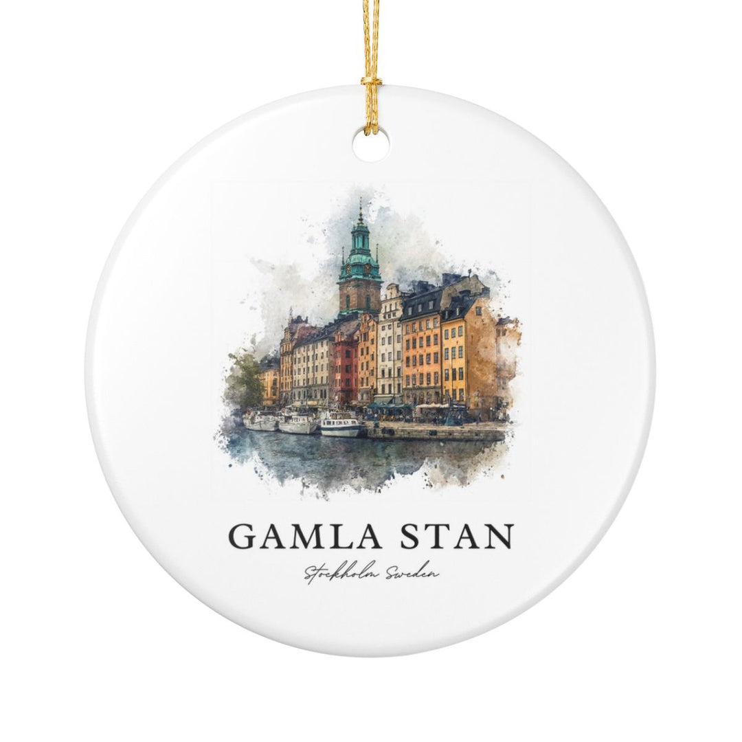 Gamla Stan Stockholm Sweden Ornament: Unique Gamla Stan Stockholm Souvenir, Gamla Stan Stockholm Sweden Xmas Decor, and Authentic Gamla Stan Stockholm Gift