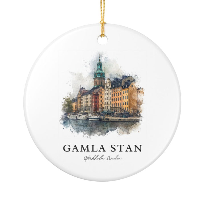 Gamla Stan Stockholm Sweden Ornament: Unique Gamla Stan Stockholm Souvenir, Gamla Stan Stockholm Sweden Xmas Decor, and Authentic Gamla Stan Stockholm Gift