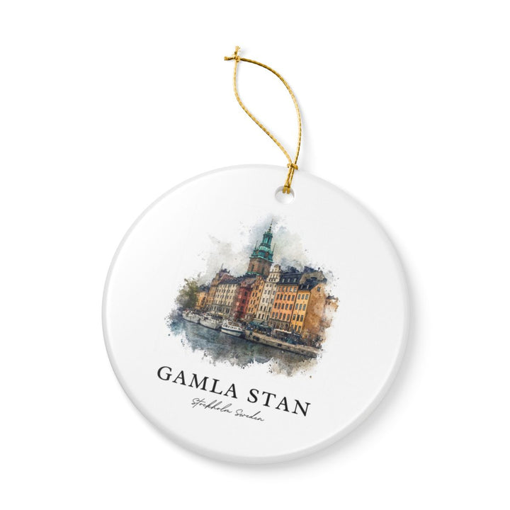 Gamla Stan Stockholm Sweden Ornament: Unique Gamla Stan Stockholm Souvenir, Gamla Stan Stockholm Sweden Xmas Decor, and Authentic Gamla Stan Stockholm Gift