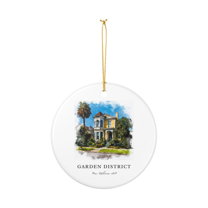 Garden District New Orleans Louisiana Ornament: Unique Garden District Souvenir, Garden District Louisiana Xmas Decor, and Authentic Garden District Gift