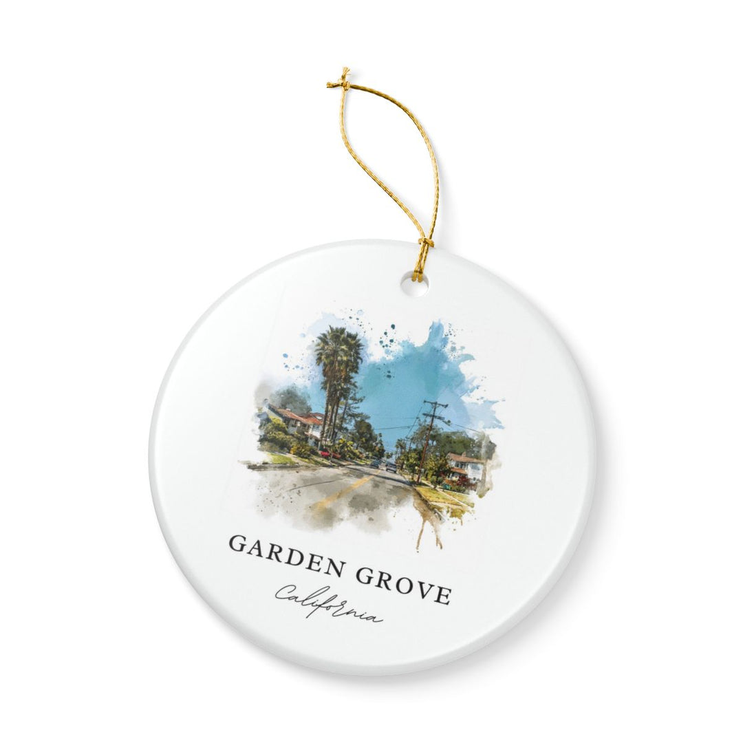 Garden Grove CA Ornament: Unique Garden Grove Souvenir, Garden Grove California Xmas Decor, and Authentic Garden Grove Gift