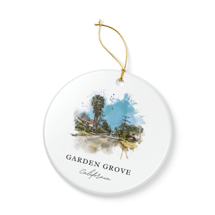 Garden Grove CA Ornament: Unique Garden Grove Souvenir, Garden Grove California Xmas Decor, and Authentic Garden Grove Gift