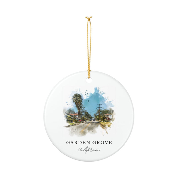 Garden Grove CA Ornament: Unique Garden Grove Souvenir, Garden Grove California Xmas Decor, and Authentic Garden Grove Gift