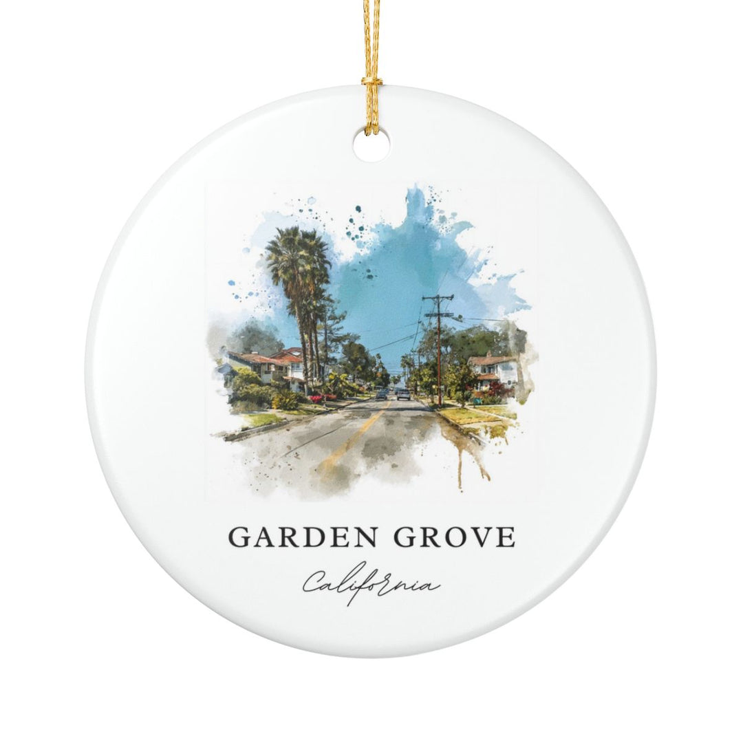 Garden Grove CA Ornament: Unique Garden Grove Souvenir, Garden Grove California Xmas Decor, and Authentic Garden Grove Gift