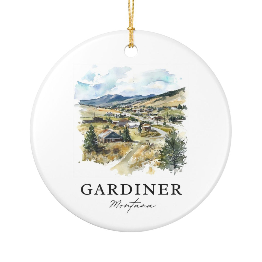 Gardiner Montana USA Ornament: Unique Gardiner Souvenir, Gardiner Montana Xmas Decor, and Authentic Gardiner Gift