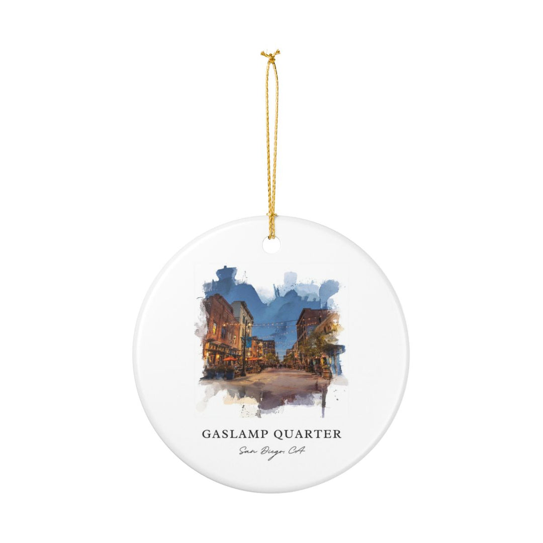 Gaslamp Quarter San Diego Ornament: Unique Gaslamp Quarter San Diego Souvenir, Gaslamp Quarter San Diego Xmas Decor, and Authentic Gaslamp Quarter San Diego Gift