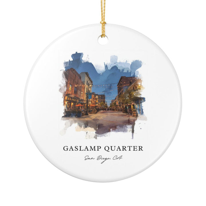 Gaslamp Quarter San Diego Ornament: Unique Gaslamp Quarter San Diego Souvenir, Gaslamp Quarter San Diego Xmas Decor, and Authentic Gaslamp Quarter San Diego Gift