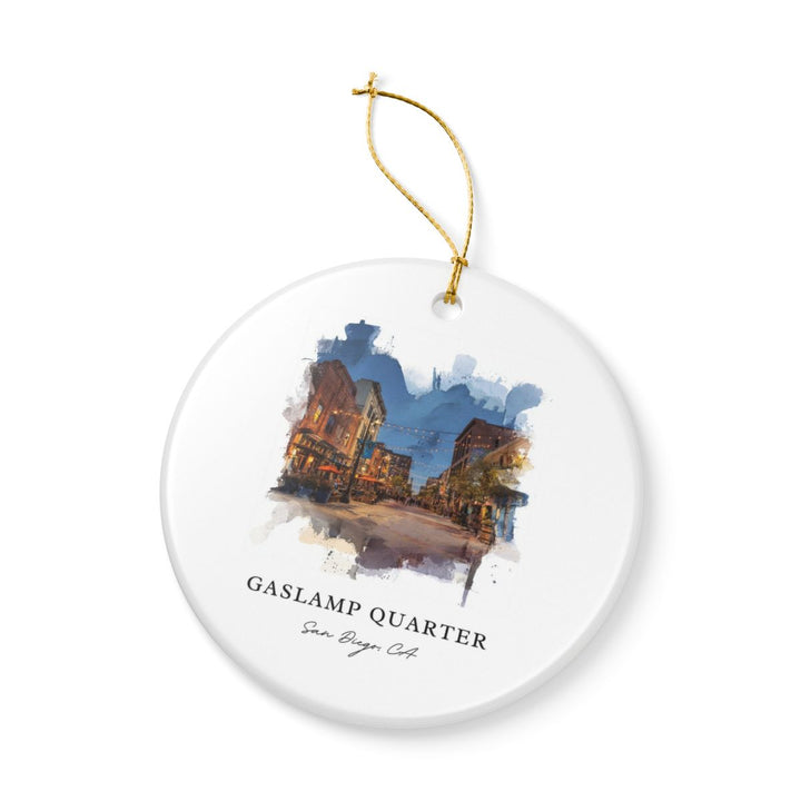 Gaslamp Quarter San Diego Ornament: Unique Gaslamp Quarter San Diego Souvenir, Gaslamp Quarter San Diego Xmas Decor, and Authentic Gaslamp Quarter San Diego Gift