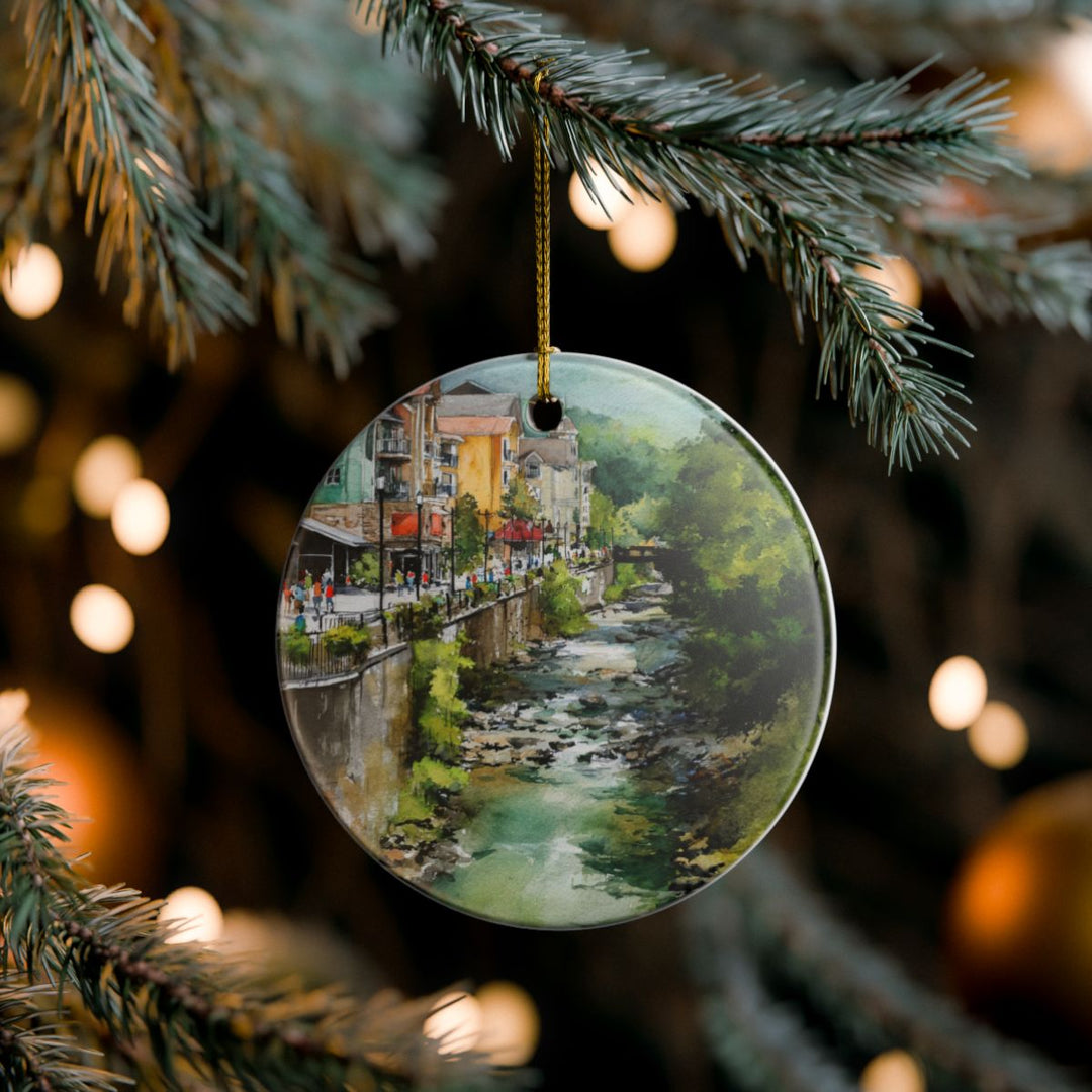 Gatlinburg Tennessee Ornament: Unique Gatlinburg Souvenir, Gatlinburg Tennessee Xmas Decor, and Authentic Gatlinburg Gift
