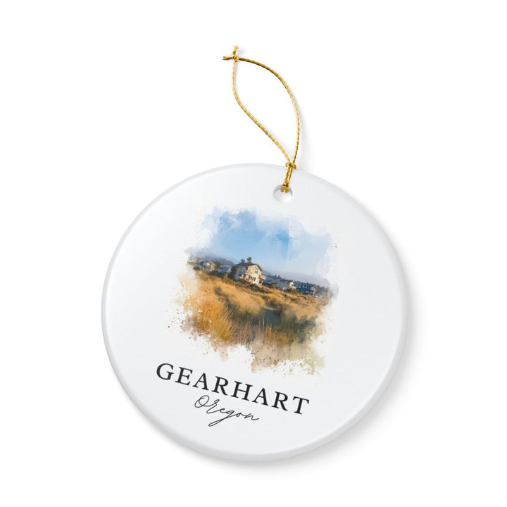 Gearhart Oregon Ornament: Unique Gearhart Souvenir, Gearhart Oregon Xmas Decor, and Authentic Gearhart Gift