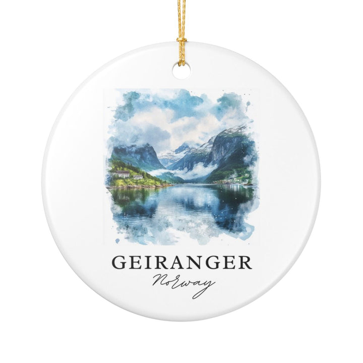 Geiranger Norway Ornament: Unique Geiranger Souvenir, Geiranger Norway Xmas Decor, and Authentic Geiranger Gift