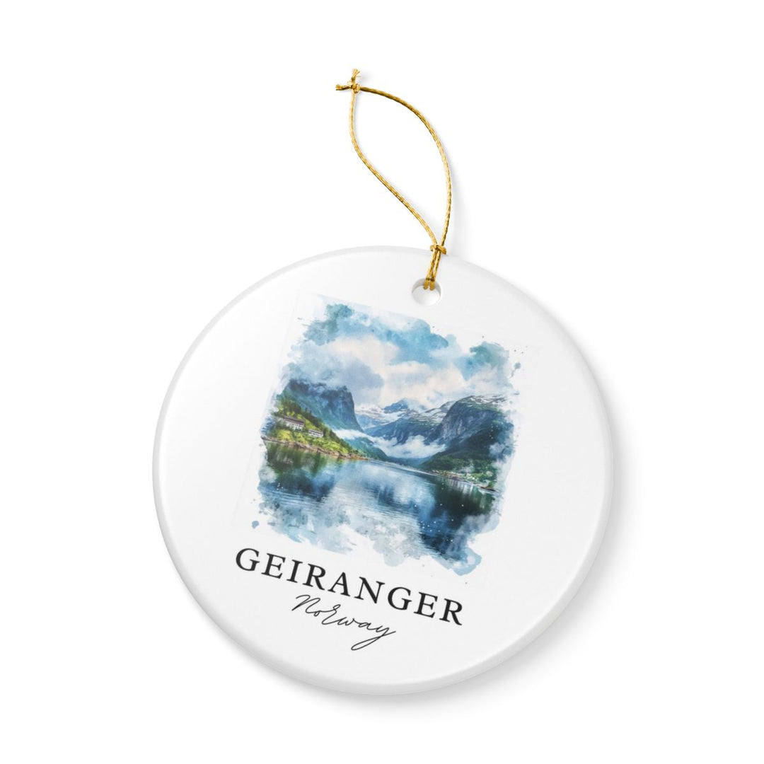 Geiranger Norway Ornament: Unique Geiranger Souvenir, Geiranger Norway Xmas Decor, and Authentic Geiranger Gift
