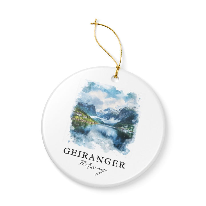Geiranger Norway Ornament: Unique Geiranger Souvenir, Geiranger Norway Xmas Decor, and Authentic Geiranger Gift
