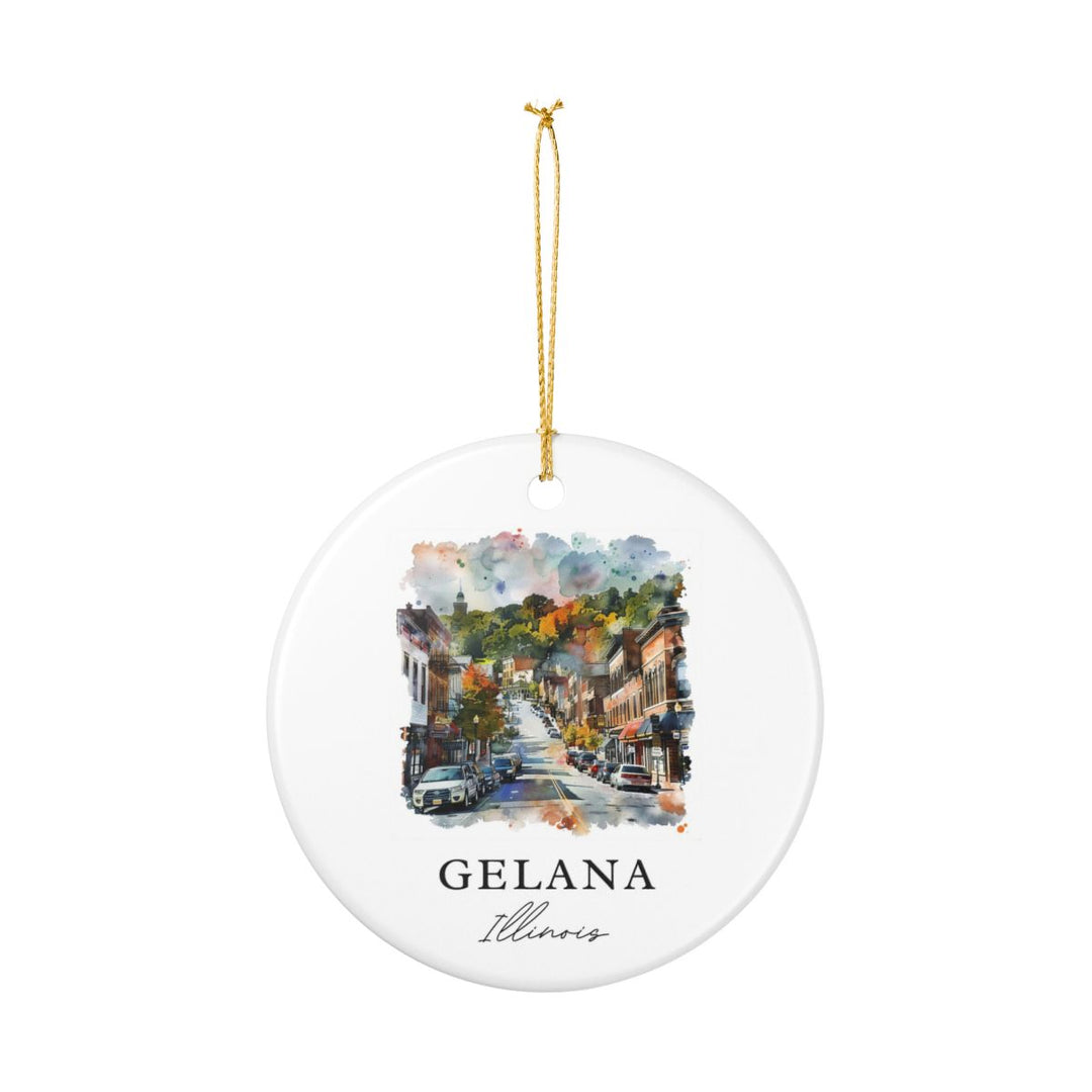 Gelana Illinois Ornament: Unique Gelana Illinois Souvenir, Gelana Illinois Xmas Decor, and Authentic Gelana Illinois Gift