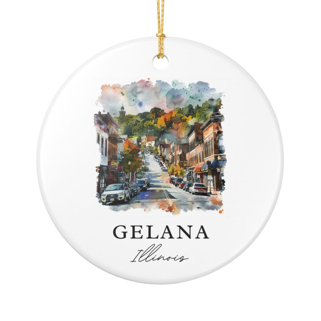 Gelana Illinois Ornament: Unique Gelana Illinois Souvenir, Gelana Illinois Xmas Decor, and Authentic Gelana Illinois Gift