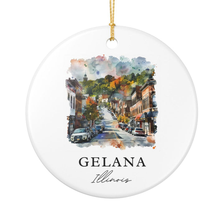 Gelana Illinois Ornament: Unique Gelana Illinois Souvenir, Gelana Illinois Xmas Decor, and Authentic Gelana Illinois Gift