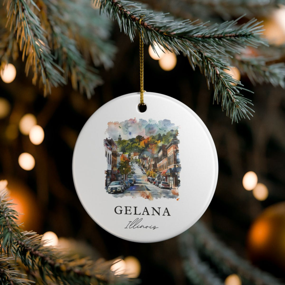 Gelana Illinois Ornament: Unique Gelana Illinois Souvenir, Gelana Illinois Xmas Decor, and Authentic Gelana Illinois Gift