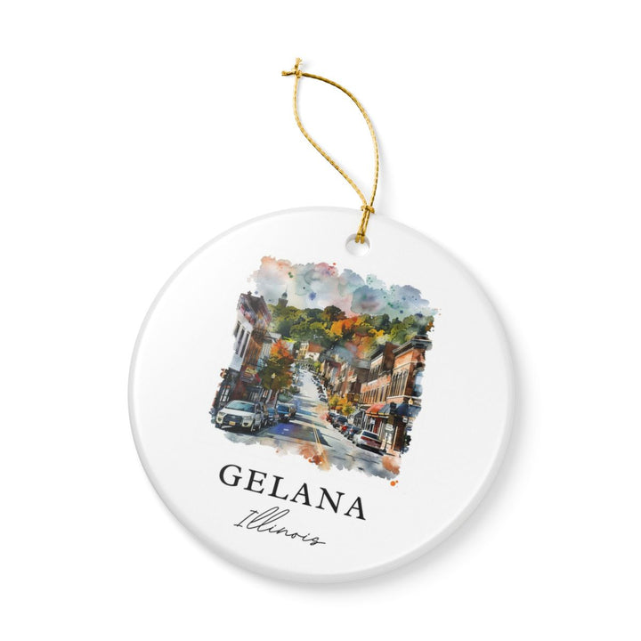 Gelana Illinois Ornament: Unique Gelana Illinois Souvenir, Gelana Illinois Xmas Decor, and Authentic Gelana Illinois Gift