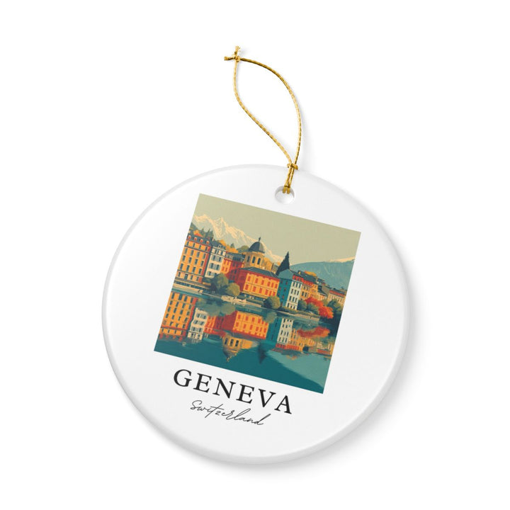 Geneva Switzerland Ornament: Unique Geneva Souvenir, Geneva Switzerland Xmas Decor, and Authentic Geneva Gift