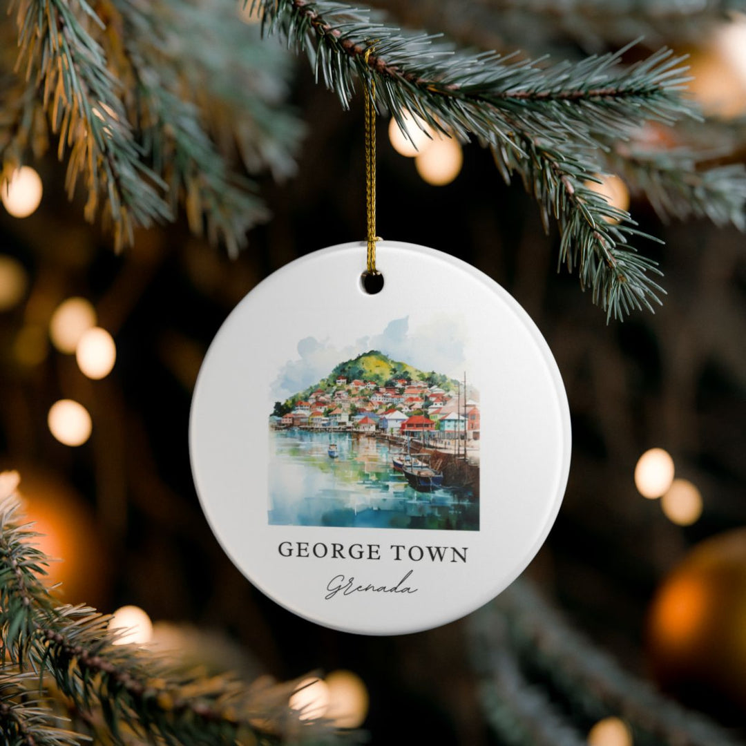 George Town Grenada Ornament: Unique George Town Grenada Souvenir, George Town Grenada Xmas Decor, and Authentic George Town Grenada Gift