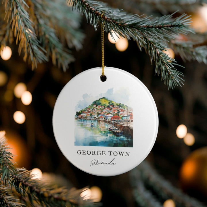 George Town Grenada Ornament: Unique George Town Grenada Souvenir, George Town Grenada Xmas Decor, and Authentic George Town Grenada Gift