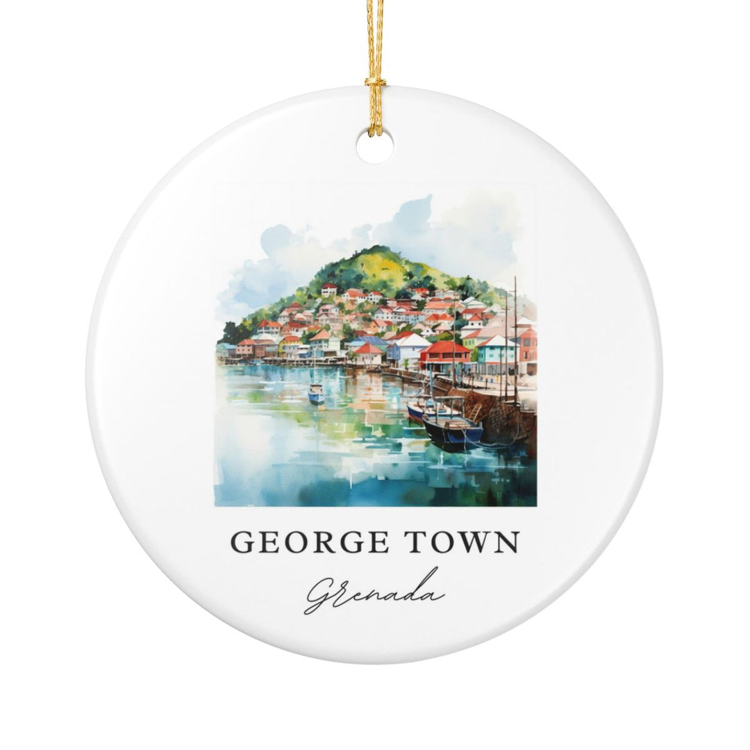 George Town Grenada Ornament: Unique George Town Grenada Souvenir, George Town Grenada Xmas Decor, and Authentic George Town Grenada Gift