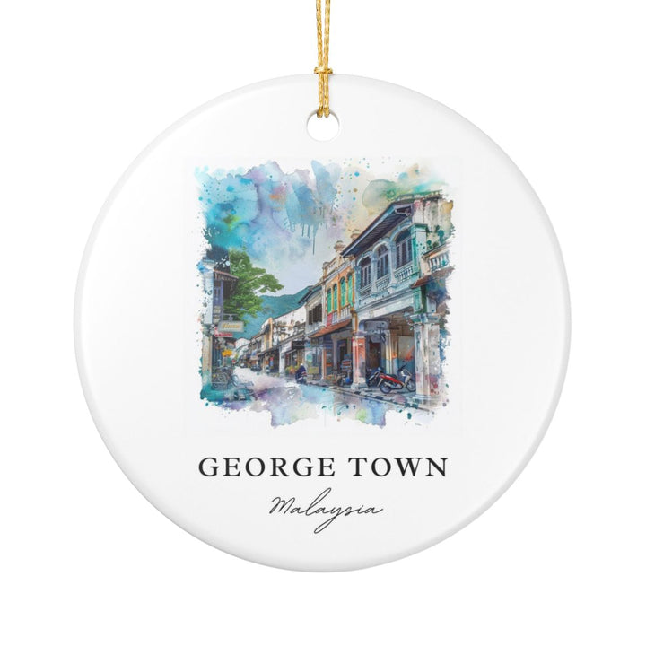 George Town Malaysia Ornament: Unique George Town Souvenir, George Town Malaysia Xmas Decor, and Authentic George Town Gift