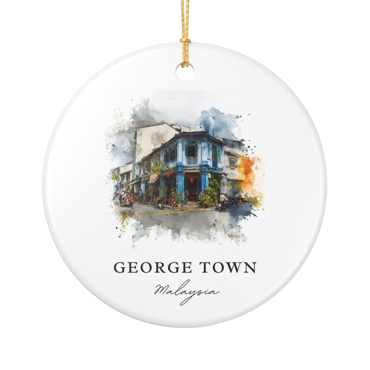 George Town Malaysia Ornament: Unique George Town Souvenir, George Town Malaysia Xmas Decor, and Authentic George Town Gift