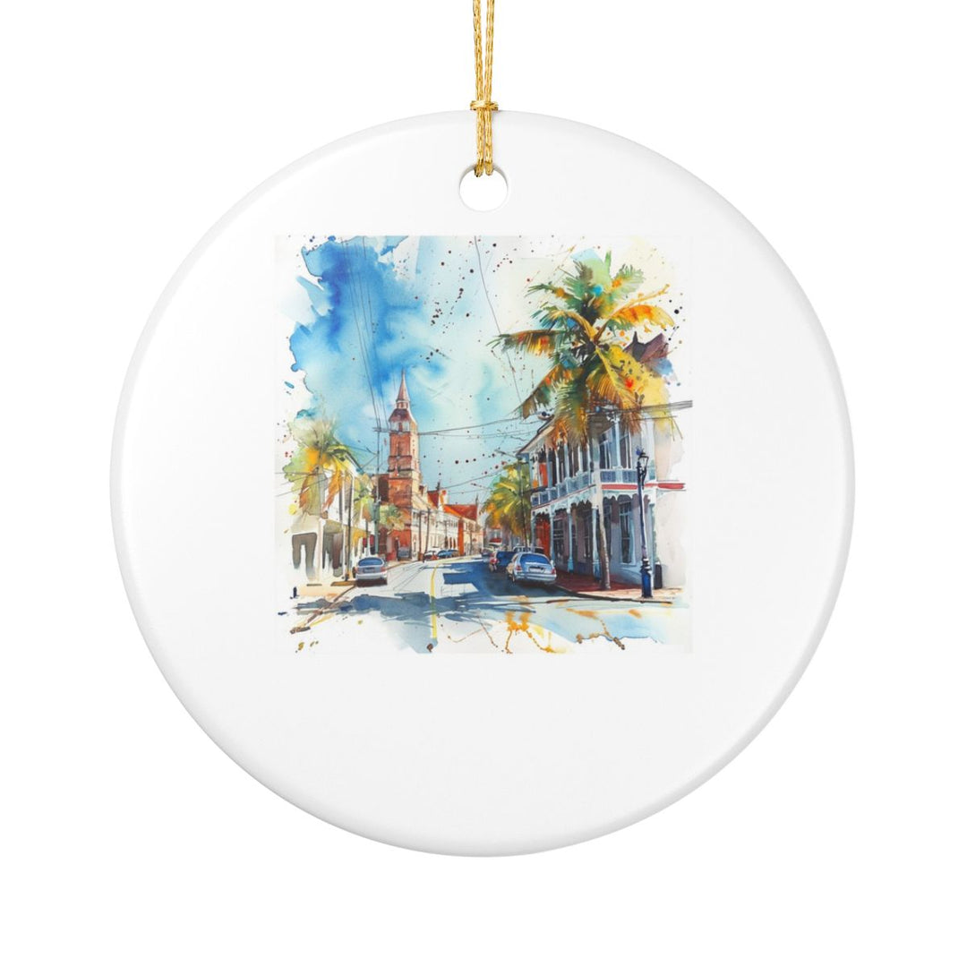 Georgetown Guyana Ornament: Unique Georgetown Souvenir, Georgetown Guyana Xmas Decor, and Authentic Georgetown Gift