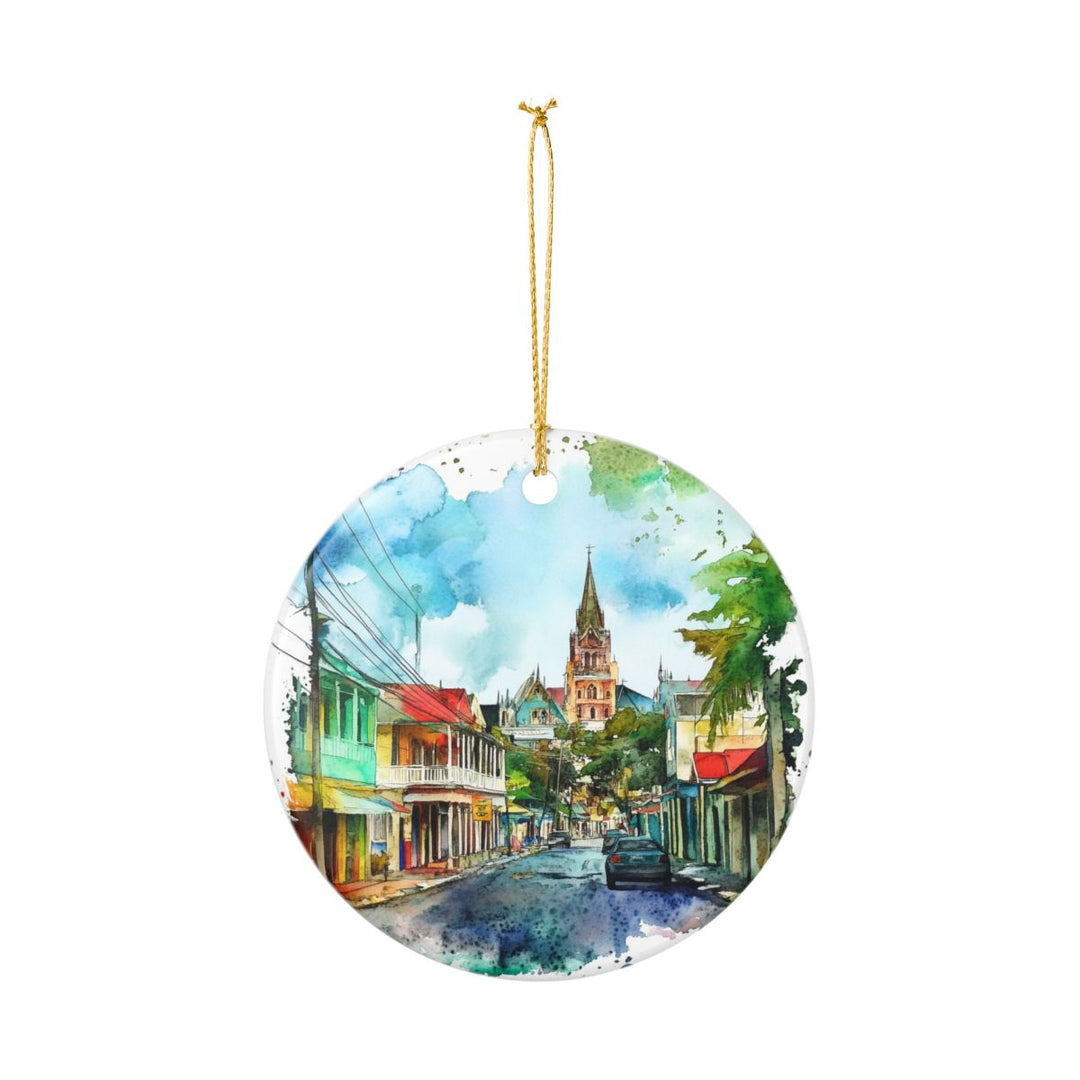 Georgetown Guyana Ornament: Unique Georgetown Souvenir, Georgetown Guyana Xmas Decor, and Authentic Georgetown Gift