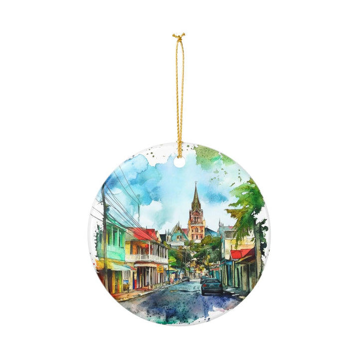Georgetown Guyana Ornament: Unique Georgetown Souvenir, Georgetown Guyana Xmas Decor, and Authentic Georgetown Gift