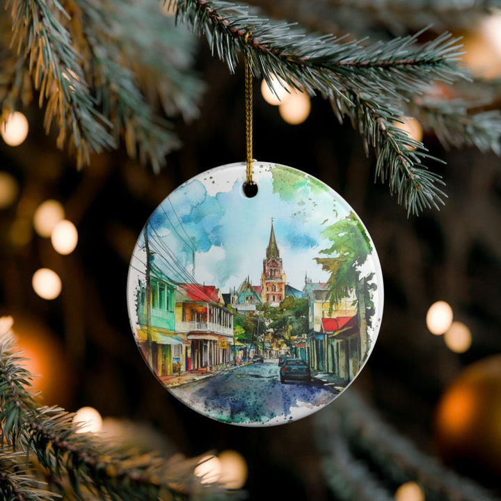 Georgetown Guyana Ornament: Unique Georgetown Souvenir, Georgetown Guyana Xmas Decor, and Authentic Georgetown Gift
