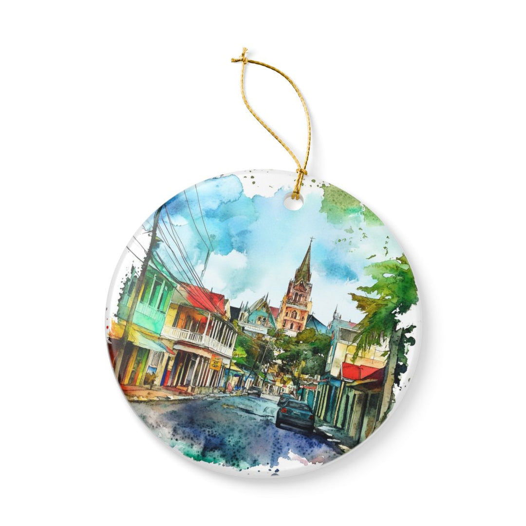 Georgetown Guyana Ornament: Unique Georgetown Souvenir, Georgetown Guyana Xmas Decor, and Authentic Georgetown Gift