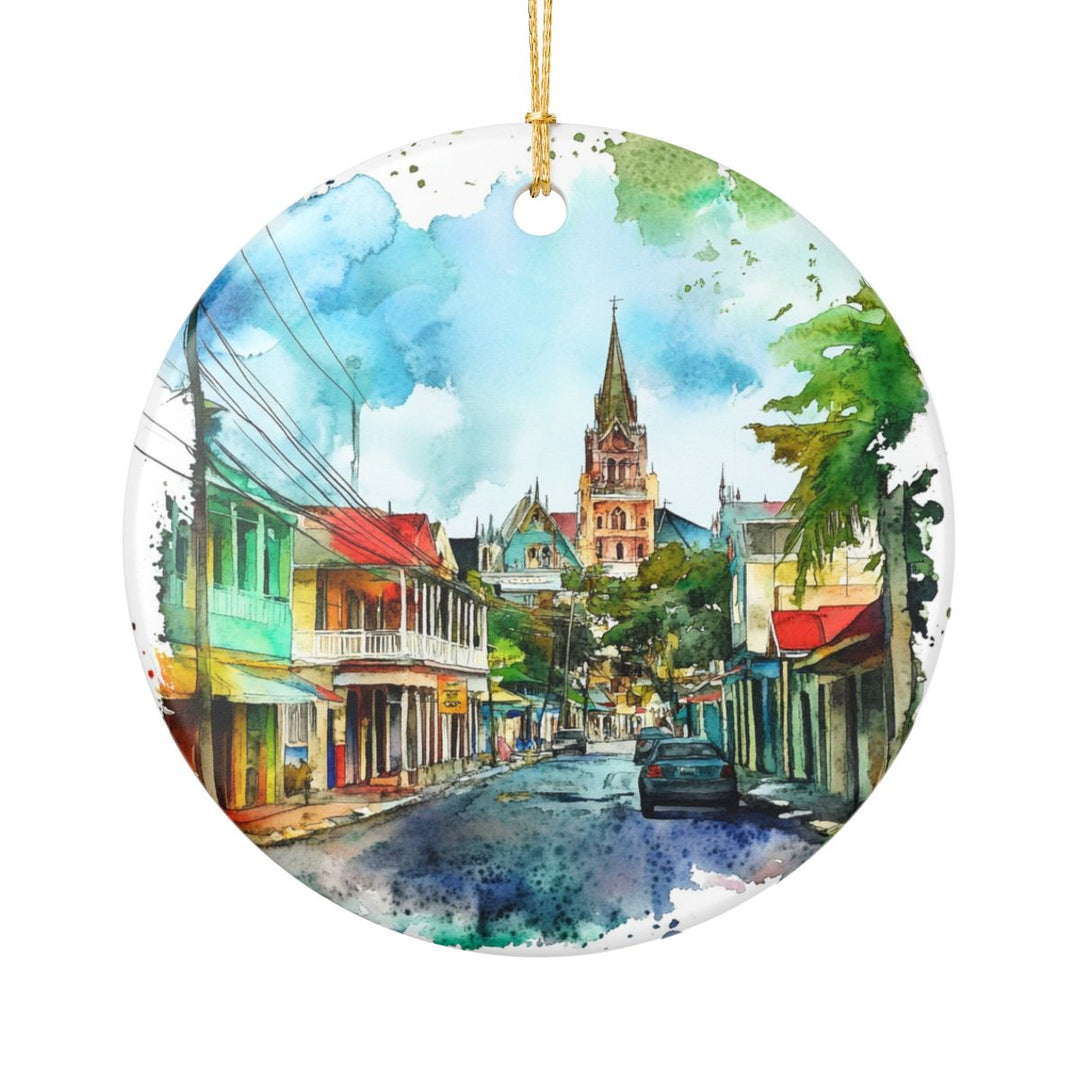 Georgetown Guyana Ornament: Unique Georgetown Souvenir, Georgetown Guyana Xmas Decor, and Authentic Georgetown Gift