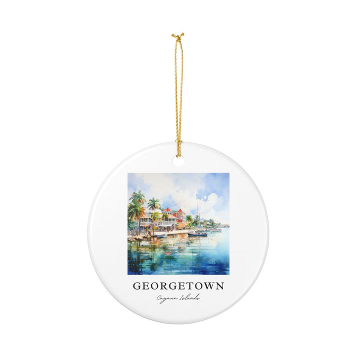 Georgetown Cayman Islands Ornament: Unique Georgetown Souvenir, Georgetown Cayman Islands Xmas Decor, and Authentic Georgetown Gift