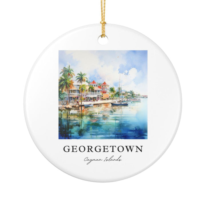 Georgetown Cayman Islands Ornament: Unique Georgetown Souvenir, Georgetown Cayman Islands Xmas Decor, and Authentic Georgetown Gift
