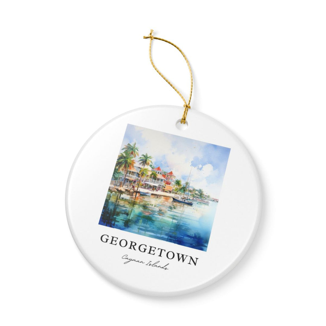 Georgetown Cayman Islands Ornament: Unique Georgetown Souvenir, Georgetown Cayman Islands Xmas Decor, and Authentic Georgetown Gift