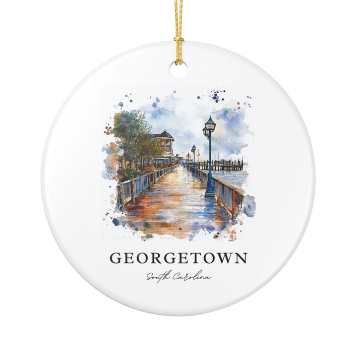 Georgetown South Carolina USA Ornament: Unique Georgetown Souvenir, Georgetown South Carolina Xmas Decor, and Authentic Georgetown Gift