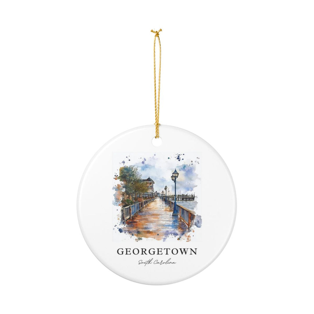 Georgetown South Carolina USA Ornament: Unique Georgetown Souvenir, Georgetown South Carolina Xmas Decor, and Authentic Georgetown Gift
