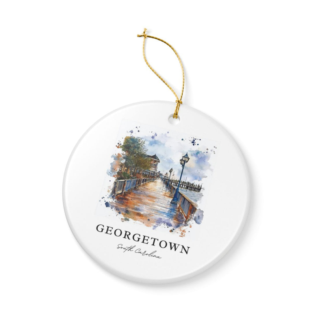 Georgetown South Carolina USA Ornament: Unique Georgetown Souvenir, Georgetown South Carolina Xmas Decor, and Authentic Georgetown Gift