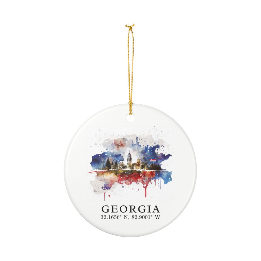 Georgia Ornament: Unique Georgia Souvenir, Georgia Xmas Decor, and Authentic Georgia Gift