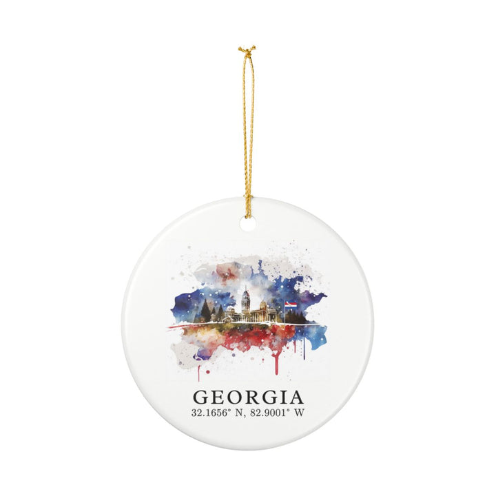 Georgia Ornament: Unique Georgia Souvenir, Georgia Xmas Decor, and Authentic Georgia Gift