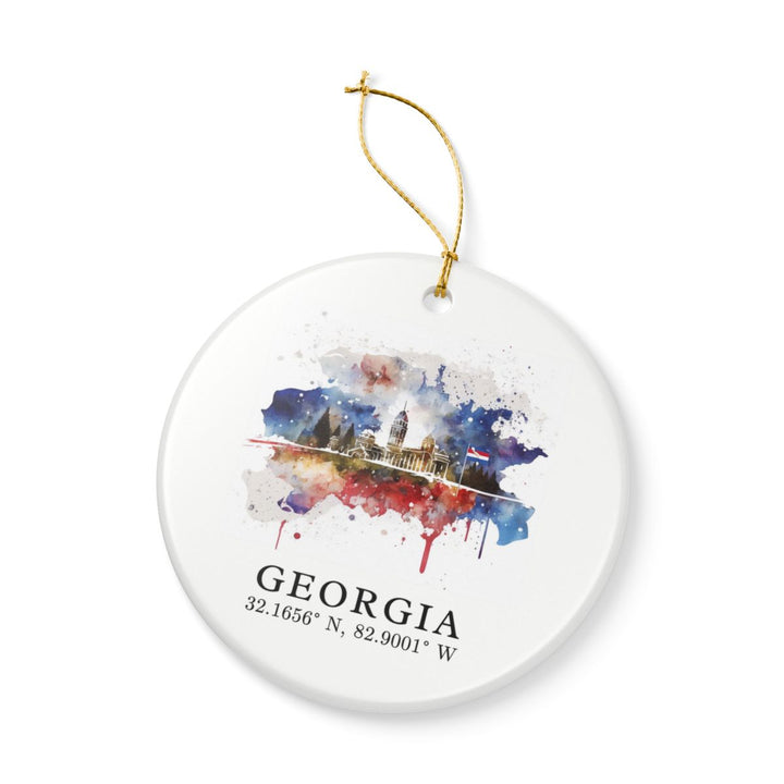 Georgia Ornament: Unique Georgia Souvenir, Georgia Xmas Decor, and Authentic Georgia Gift