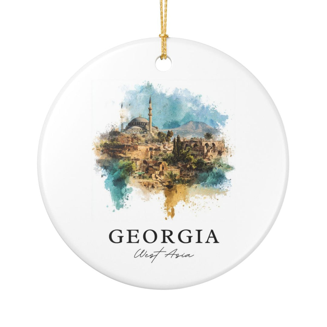 Georgia Ornament: Unique Georgia Souvenir, Georgia Xmas Decor, and Authentic Georgia Gift