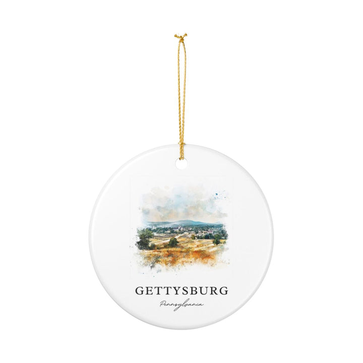 Gettysburg Pennsylvania Ornament: Unique Gettysburg Souvenir, Gettysburg Pennsylvania Xmas Decor, and Authentic Gettysburg Gift